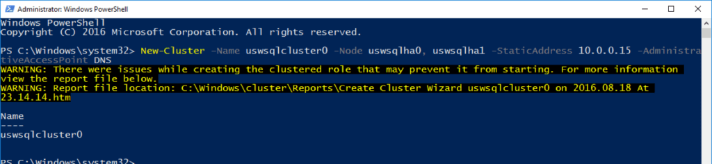 powershell-creating-cluster